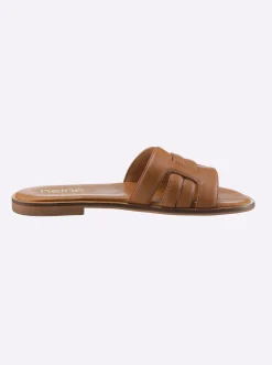 Pantoletten|heine Pantolette cognac