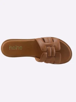 Pantoletten|heine Pantolette cognac