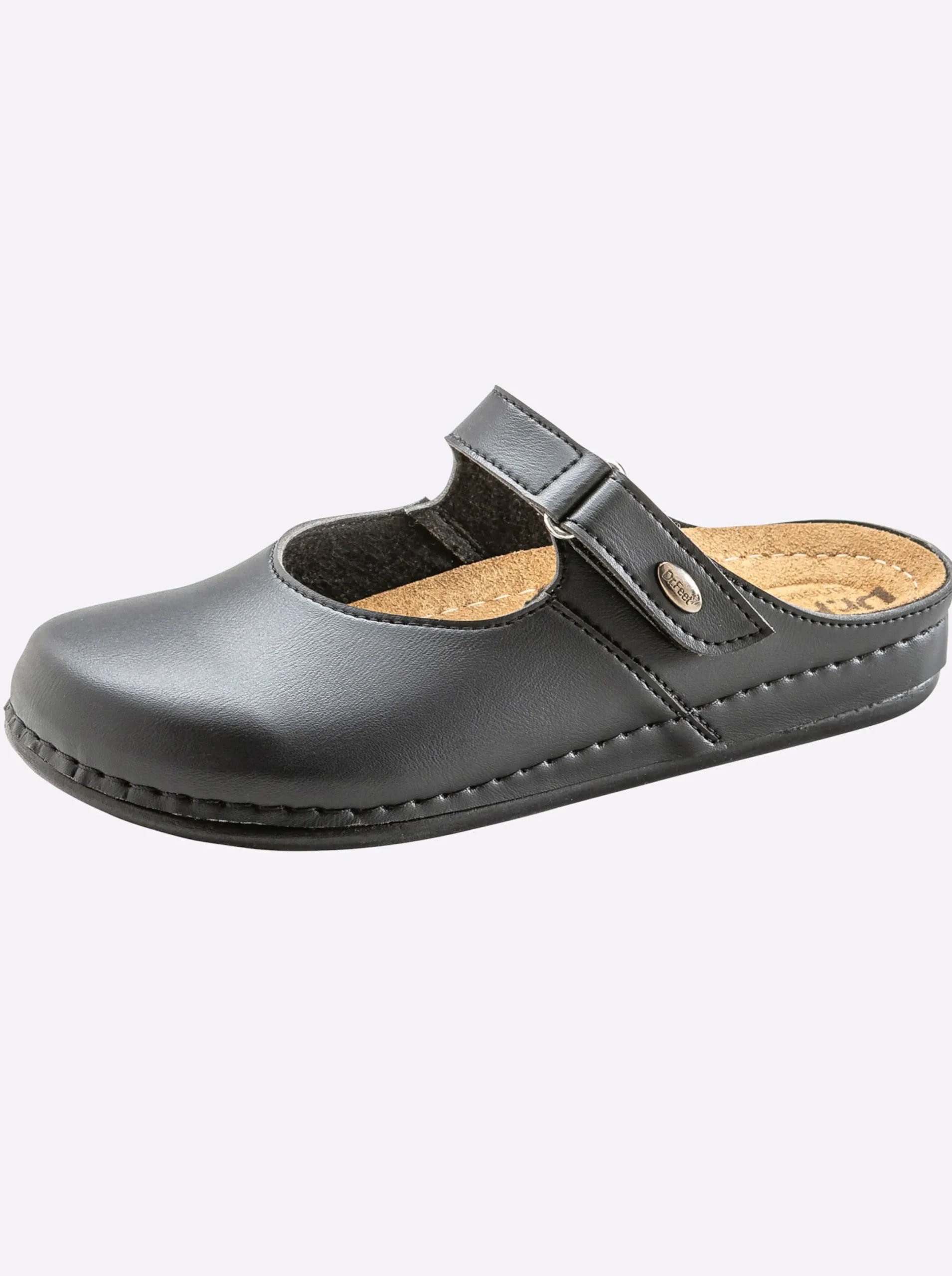 Pantoletten|Dr. Feet Pantolette schwarz