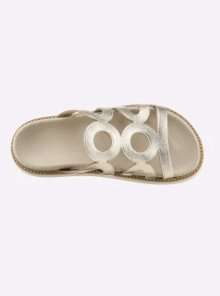 Pantoletten|heine Pantolette goldfarben