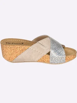 Pantoletten|Dr. Feet Pantolette taupe