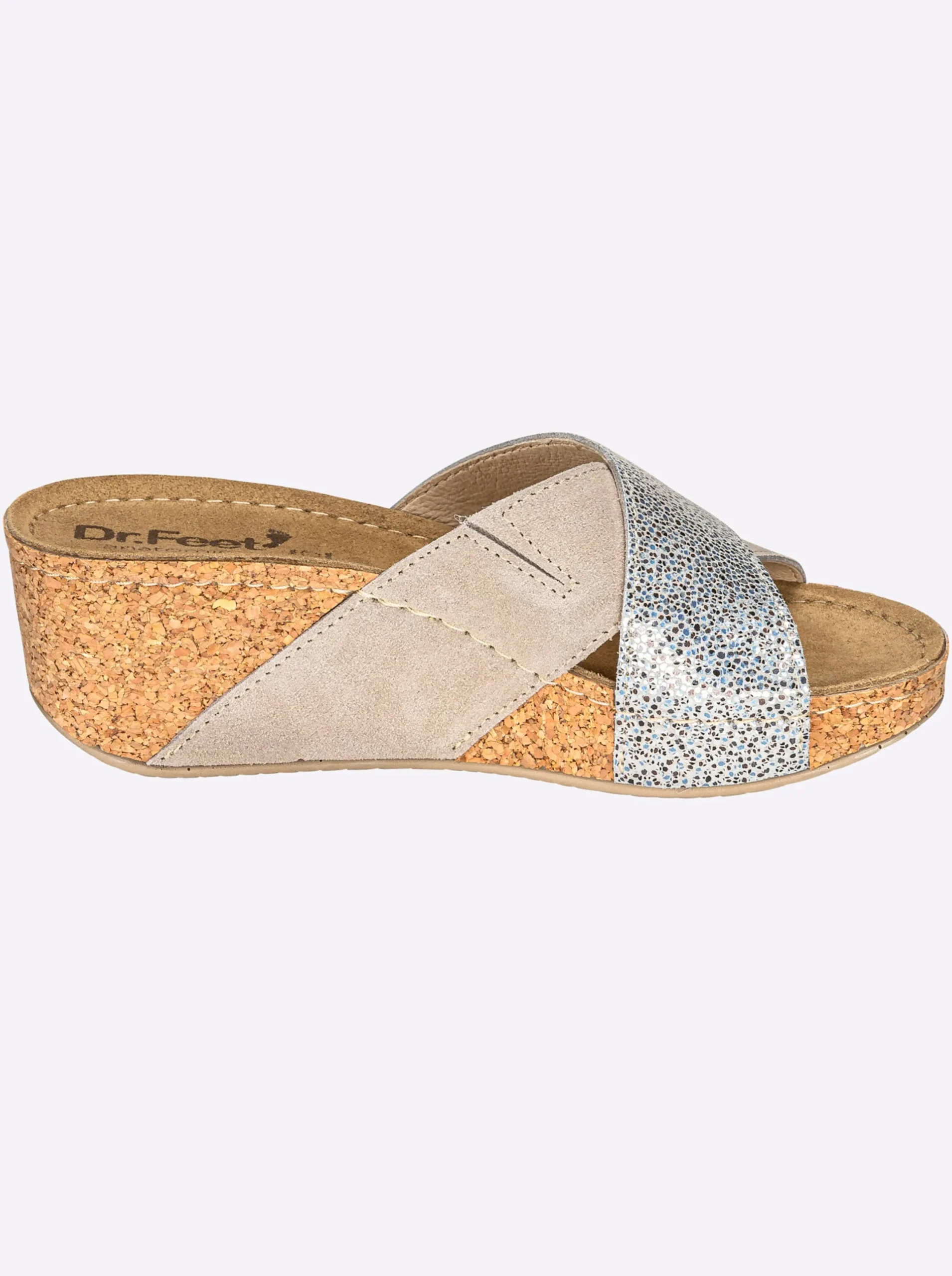 Pantoletten|Dr. Feet Pantolette taupe