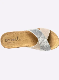 Pantoletten|Dr. Feet Pantolette taupe