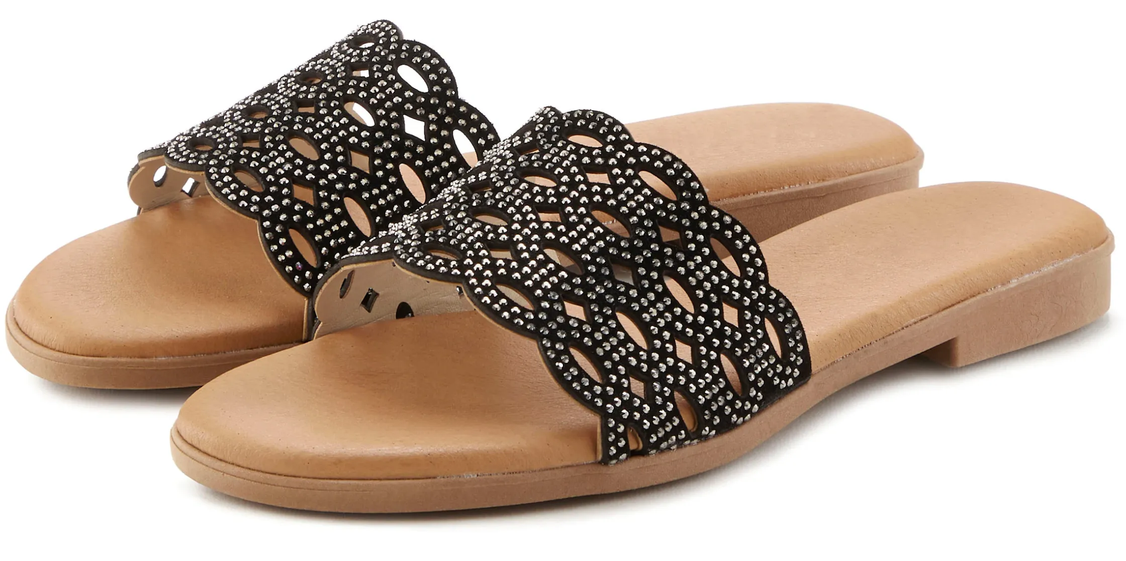 Pantoletten|LASCANA Pantolette schwarz