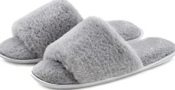 Pantoletten|Vivance Pantolette grau