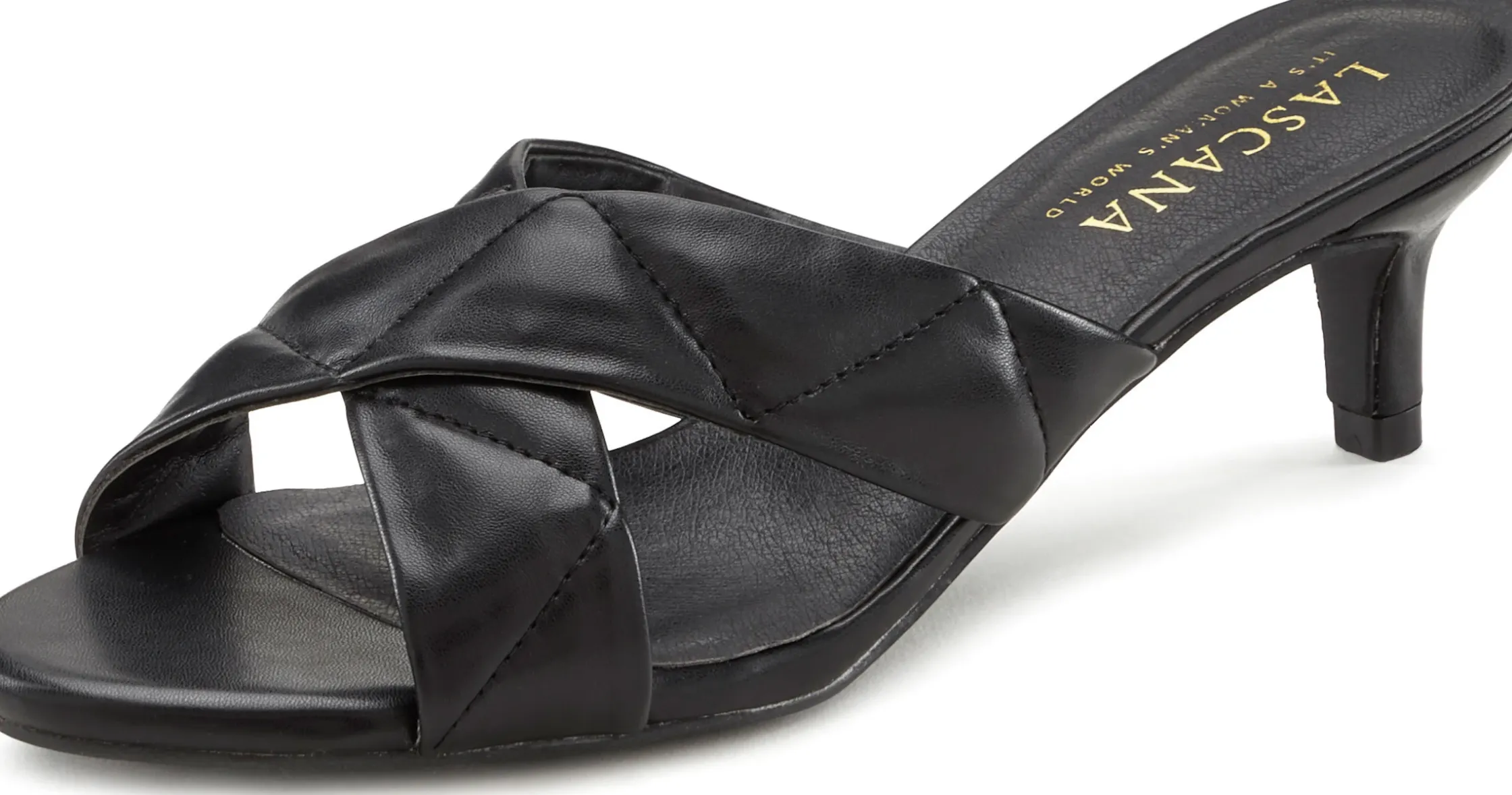 Pantoletten|LASCANA Pantolette schwarz