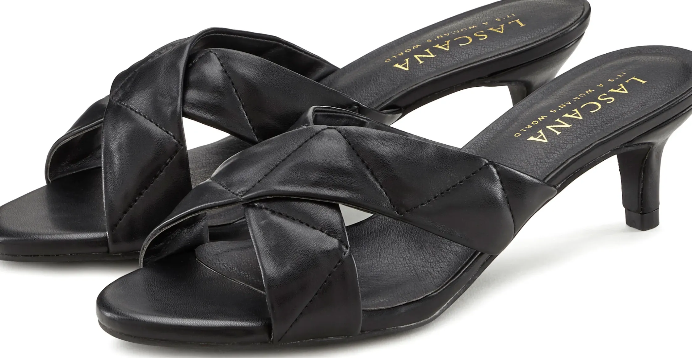 Pantoletten|LASCANA Pantolette schwarz
