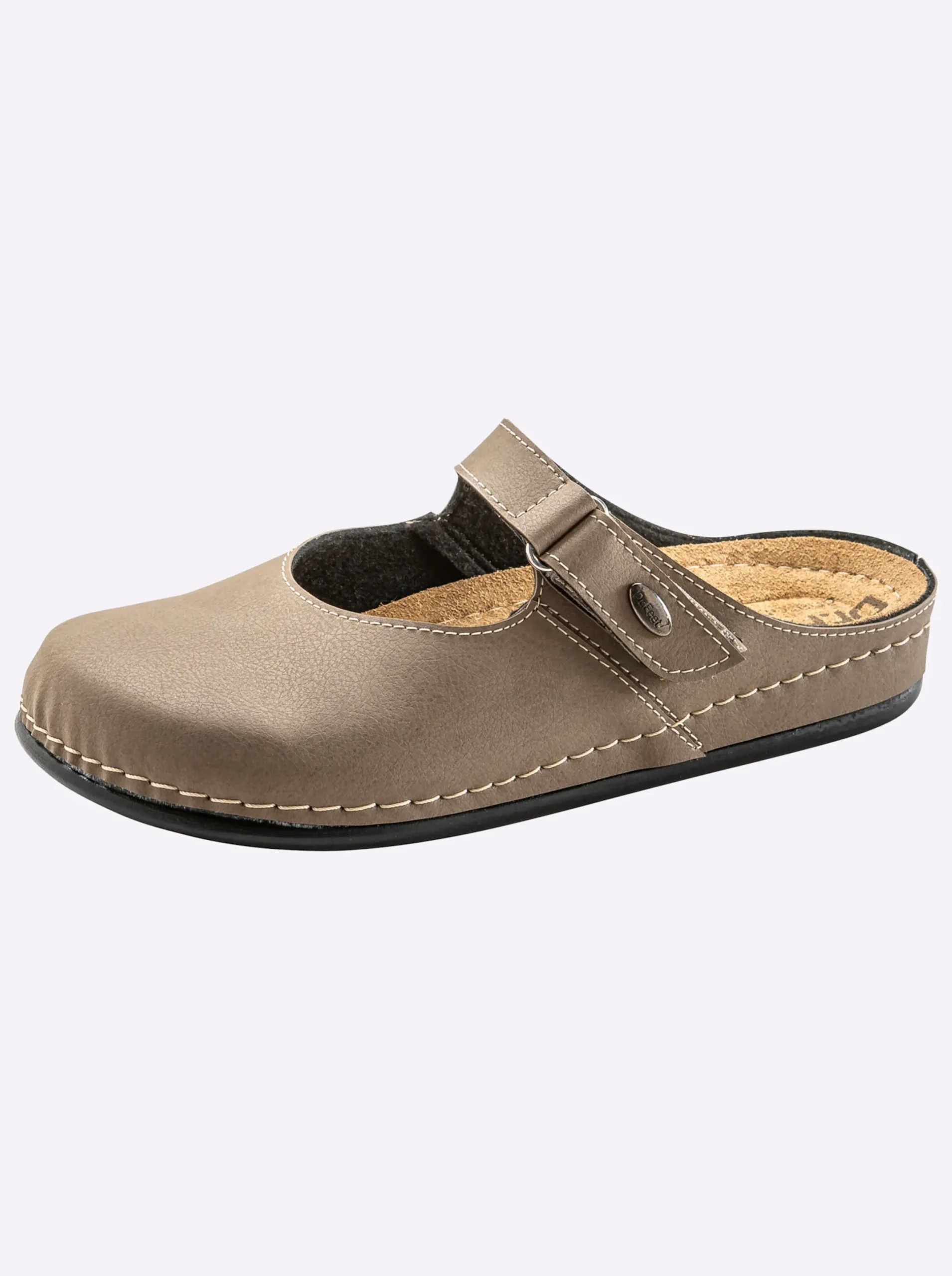 Pantoletten|Dr. Feet Pantolette taupe