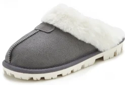 Pantoletten|Vivance Pantolette grau