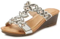 Pantoletten|Vivance Pantolette weiß