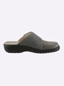 Hausschuhe|Belvida Pantolette hellgrau