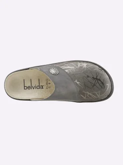 Hausschuhe|Belvida Pantolette hellgrau