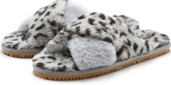 Pantoletten|LASCANA Pantolette grau-leo