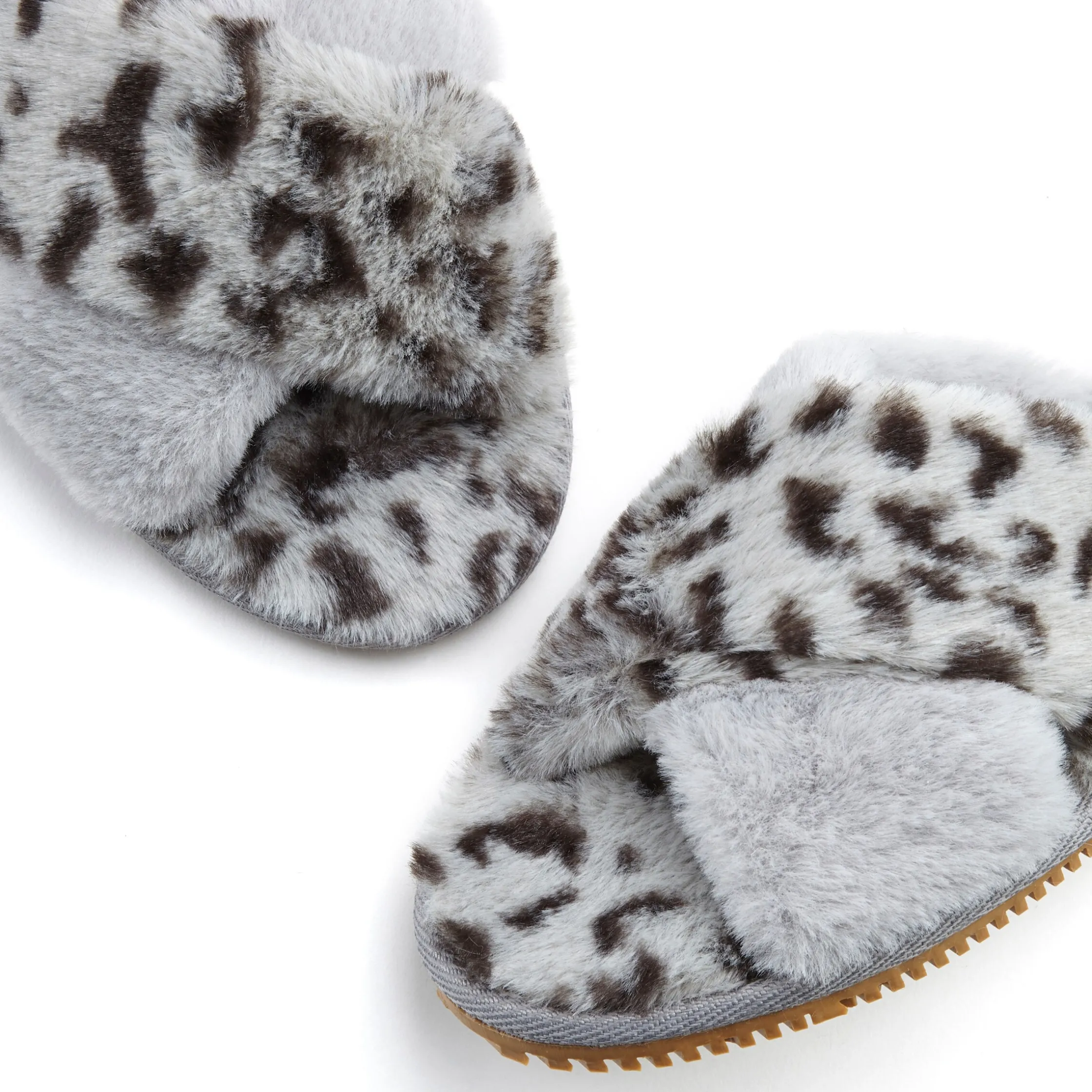 Pantoletten|LASCANA Pantolette grau-leo
