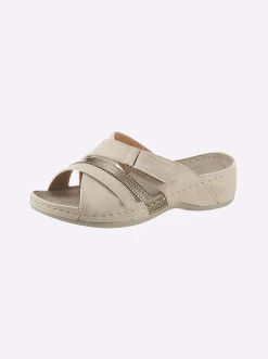 Pantoletten|airsoft modern+ Pantolette in komfortabler Weite H beige