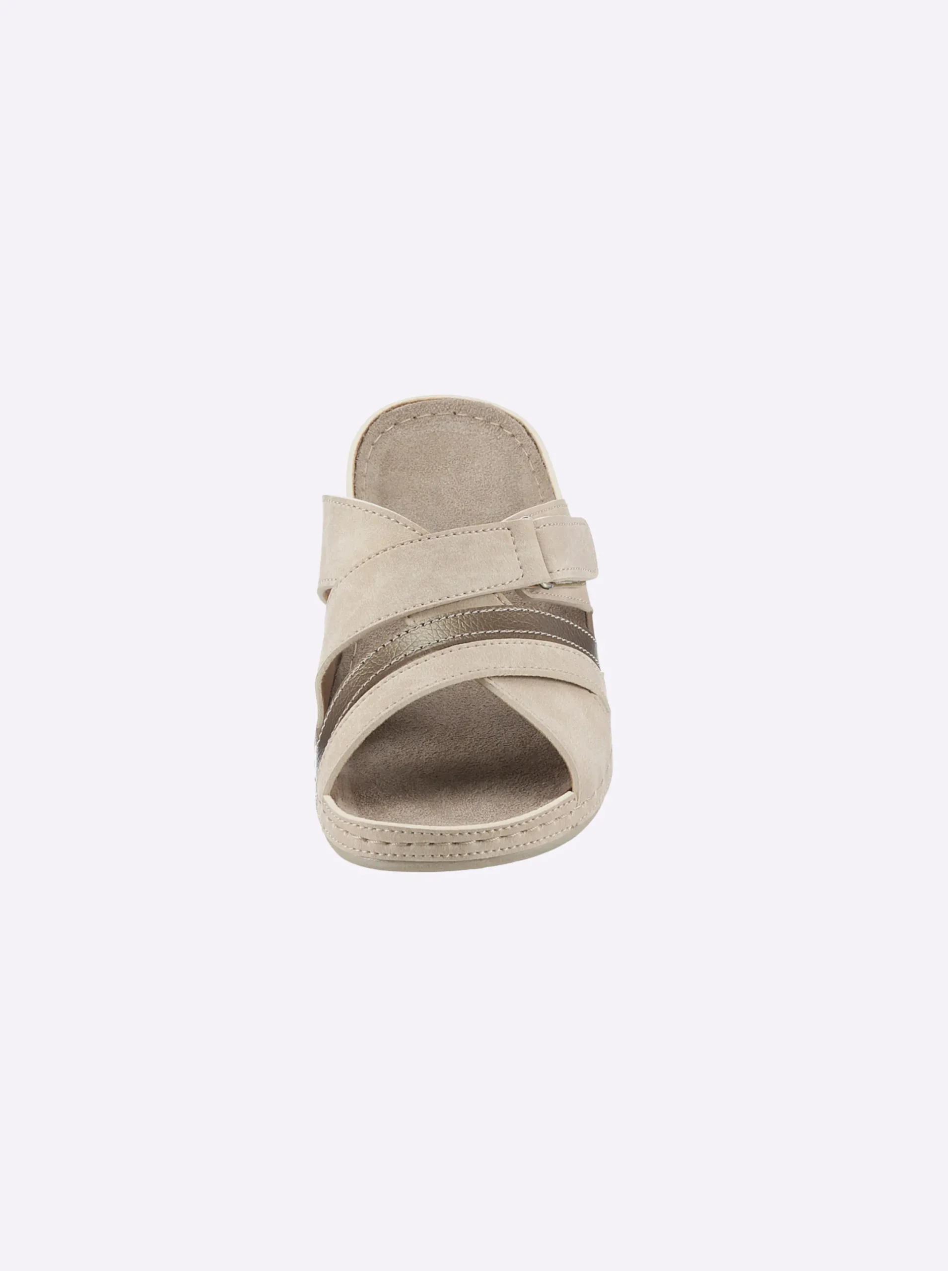 Pantoletten|airsoft modern+ Pantolette in komfortabler Weite H beige