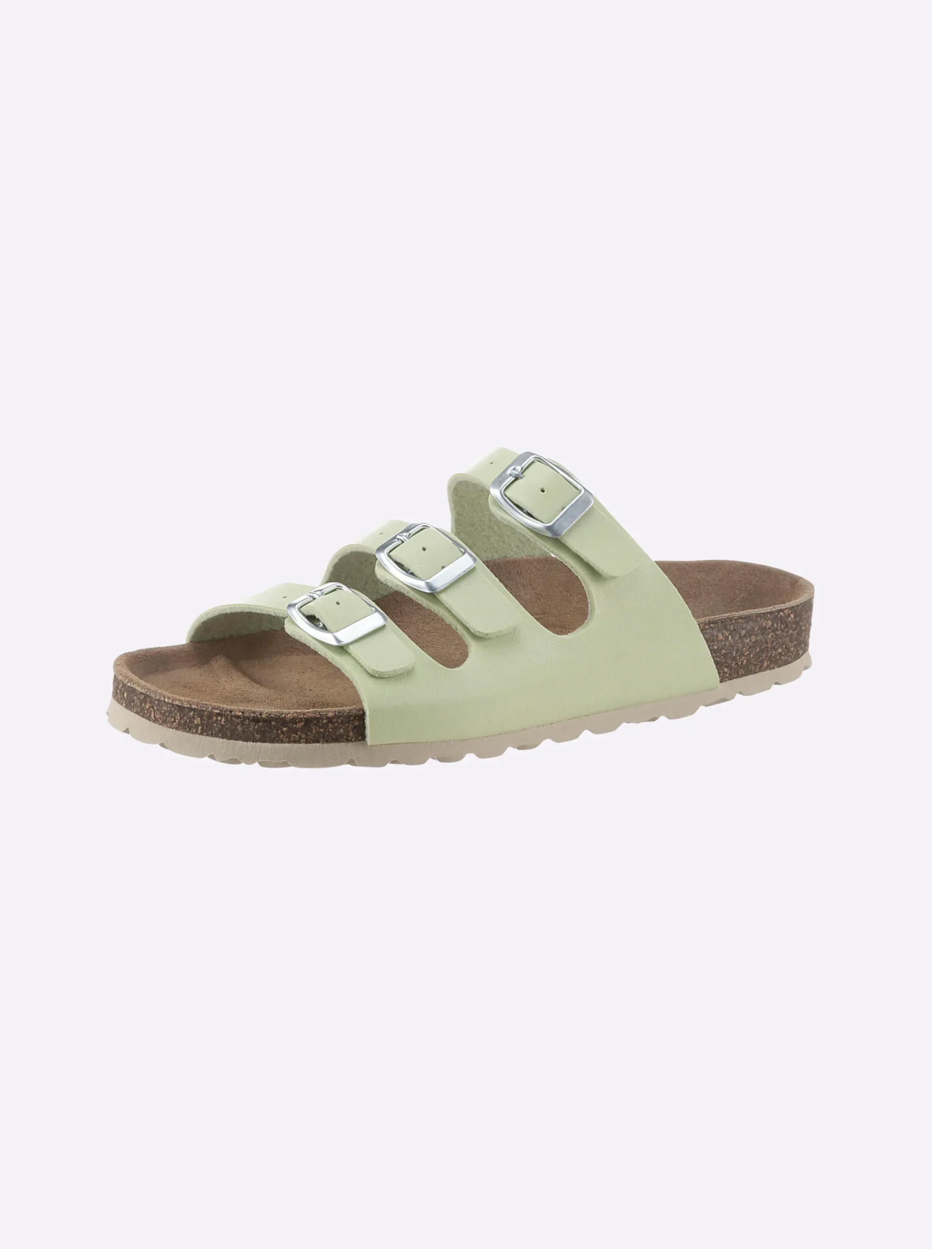 Pantoletten|Bio Time Pantolette in schlanker Weite F pistazie