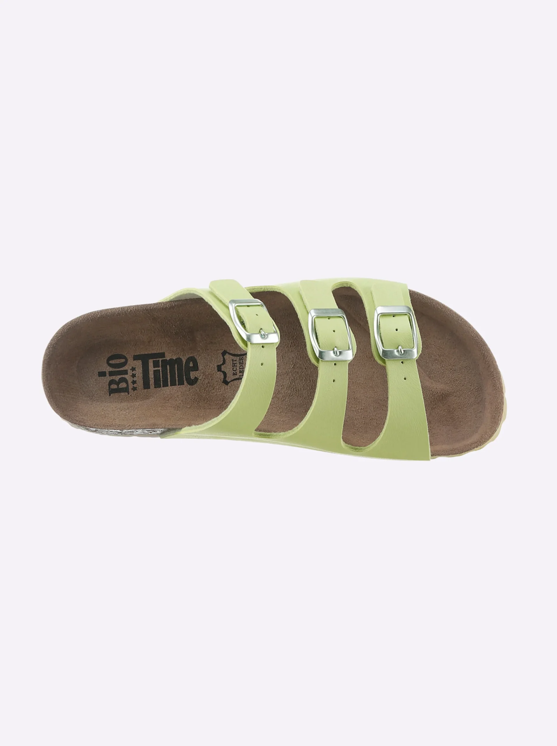 Pantoletten|Bio Time Pantolette in schlanker Weite F pistazie