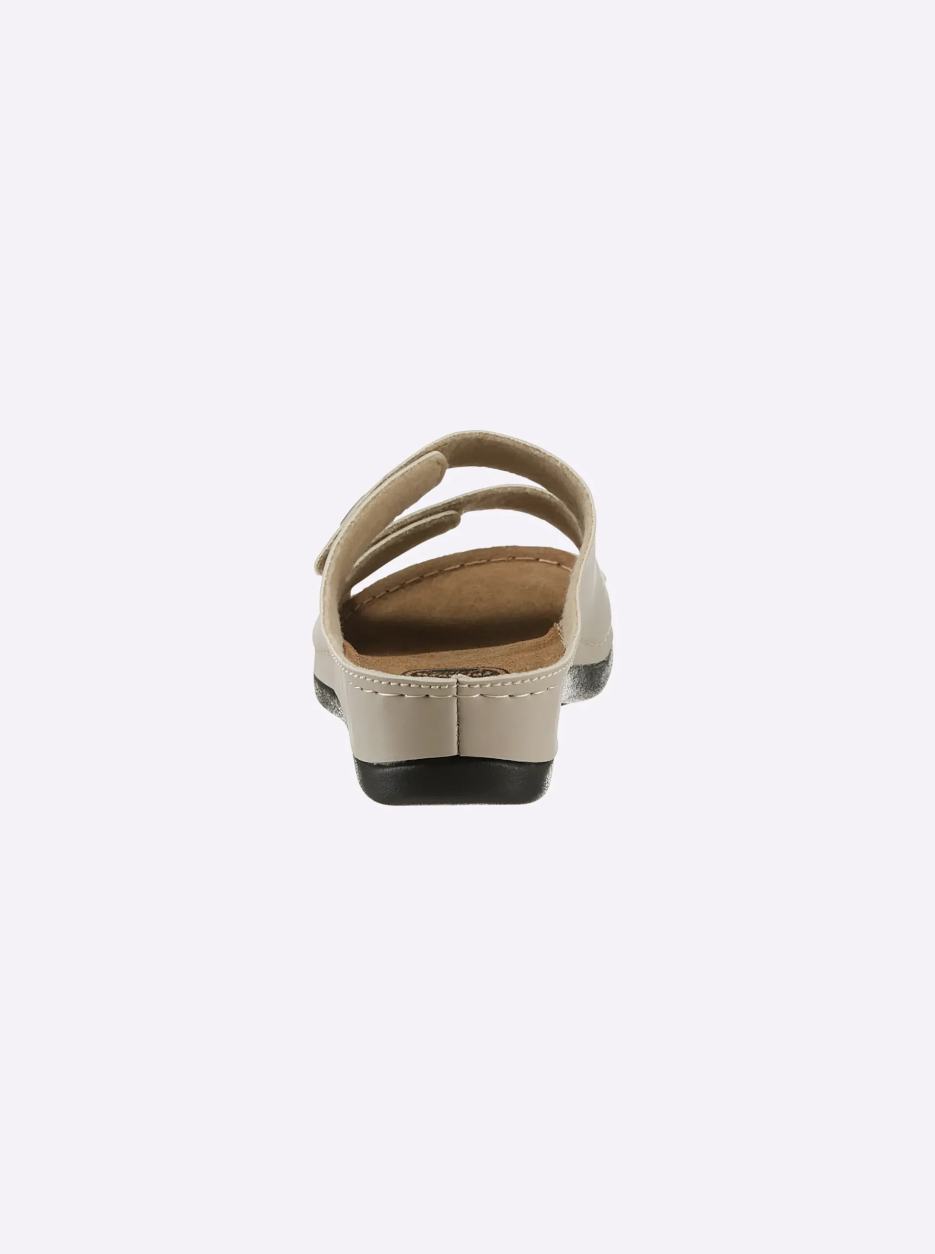 Pantoletten|Franken Schuhe Pantolette mit 2 Klettverschlüssen am Rist sand
