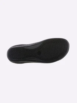 Pantoletten|Franken Schuhe Pantolette mit 2 Klettverschlüssen am Rist schwarz
