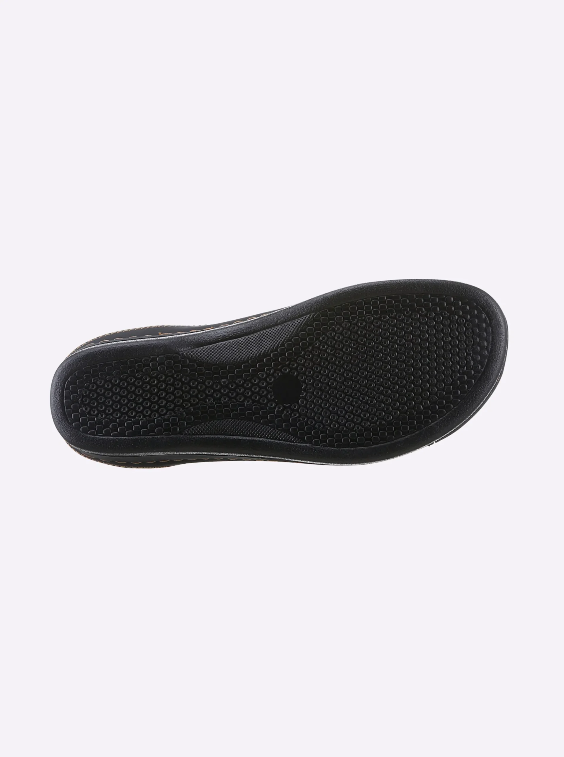 Pantoletten|Franken Schuhe Pantolette mit 2 Klettverschlüssen am Rist schwarz