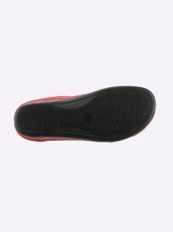 Pantoletten|Franken Schuhe Pantolette mit 2 Klettverschlüssen am Rist rot