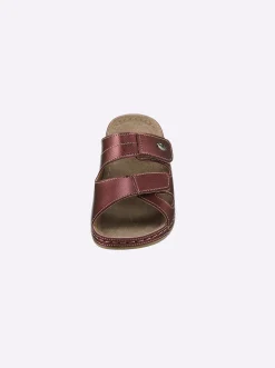 Pantoletten|airsoft comfort+ Pantolette mit Antishock-System bordeaux-metallic
