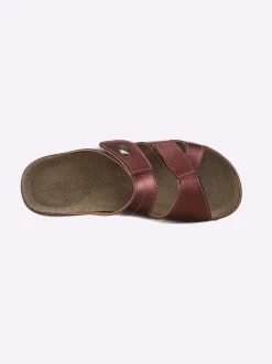 Pantoletten|airsoft comfort+ Pantolette mit Antishock-System bordeaux-metallic