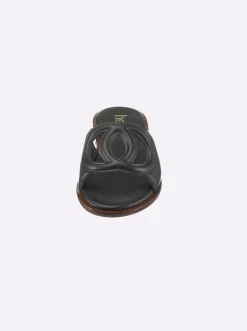 Pantoletten|heine Pantolette mit Cut-Out-Muster schwarz
