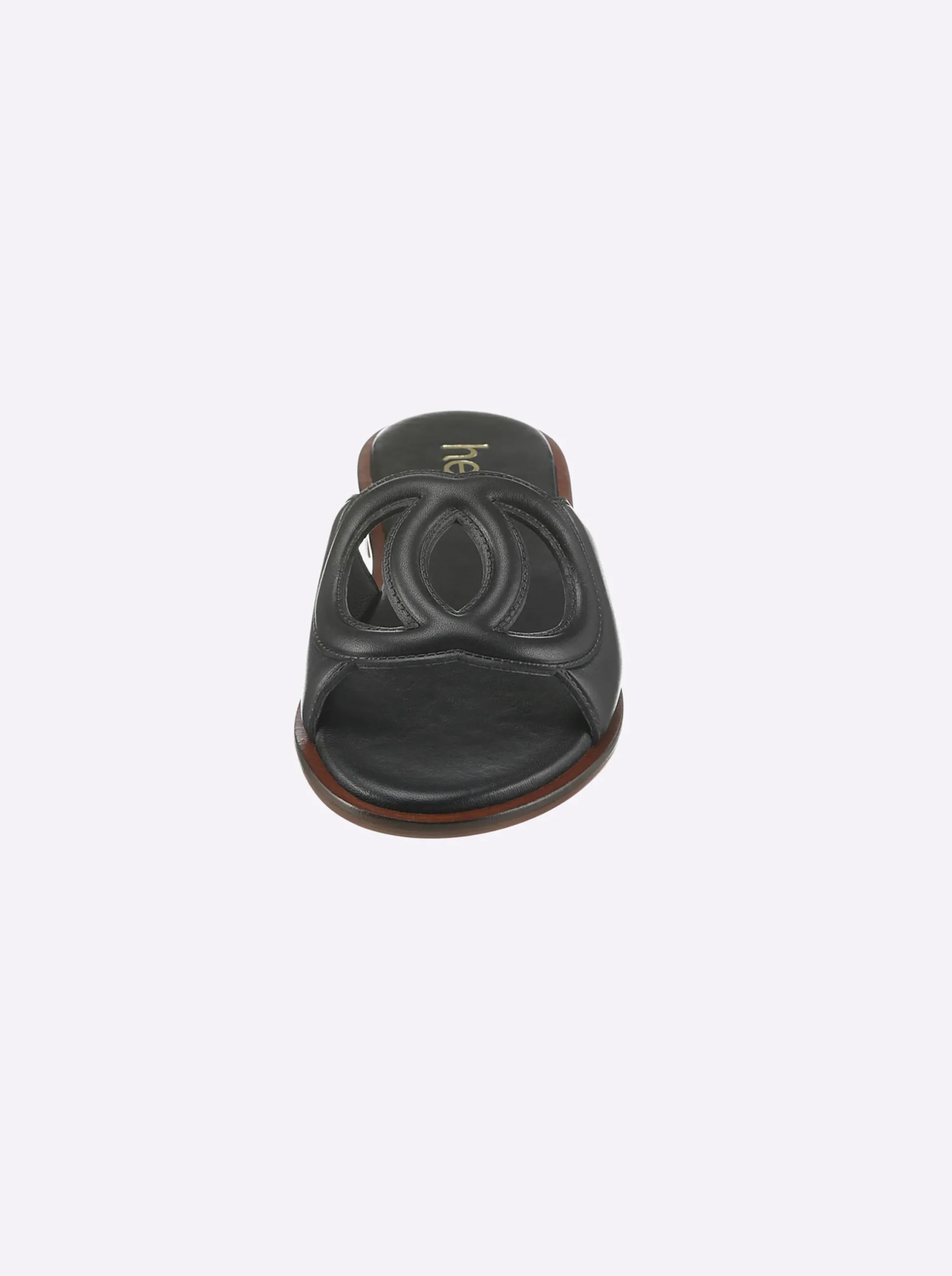Pantoletten|heine Pantolette mit Cut-Out-Muster schwarz