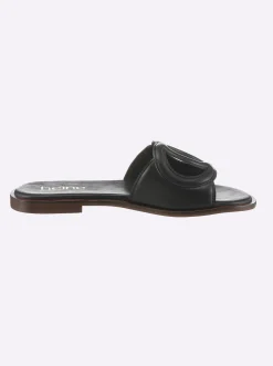 Pantoletten|heine Pantolette mit Cut-Out-Muster schwarz