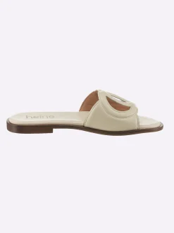 Pantoletten|heine Pantolette mit Cut-Out-Muster creme