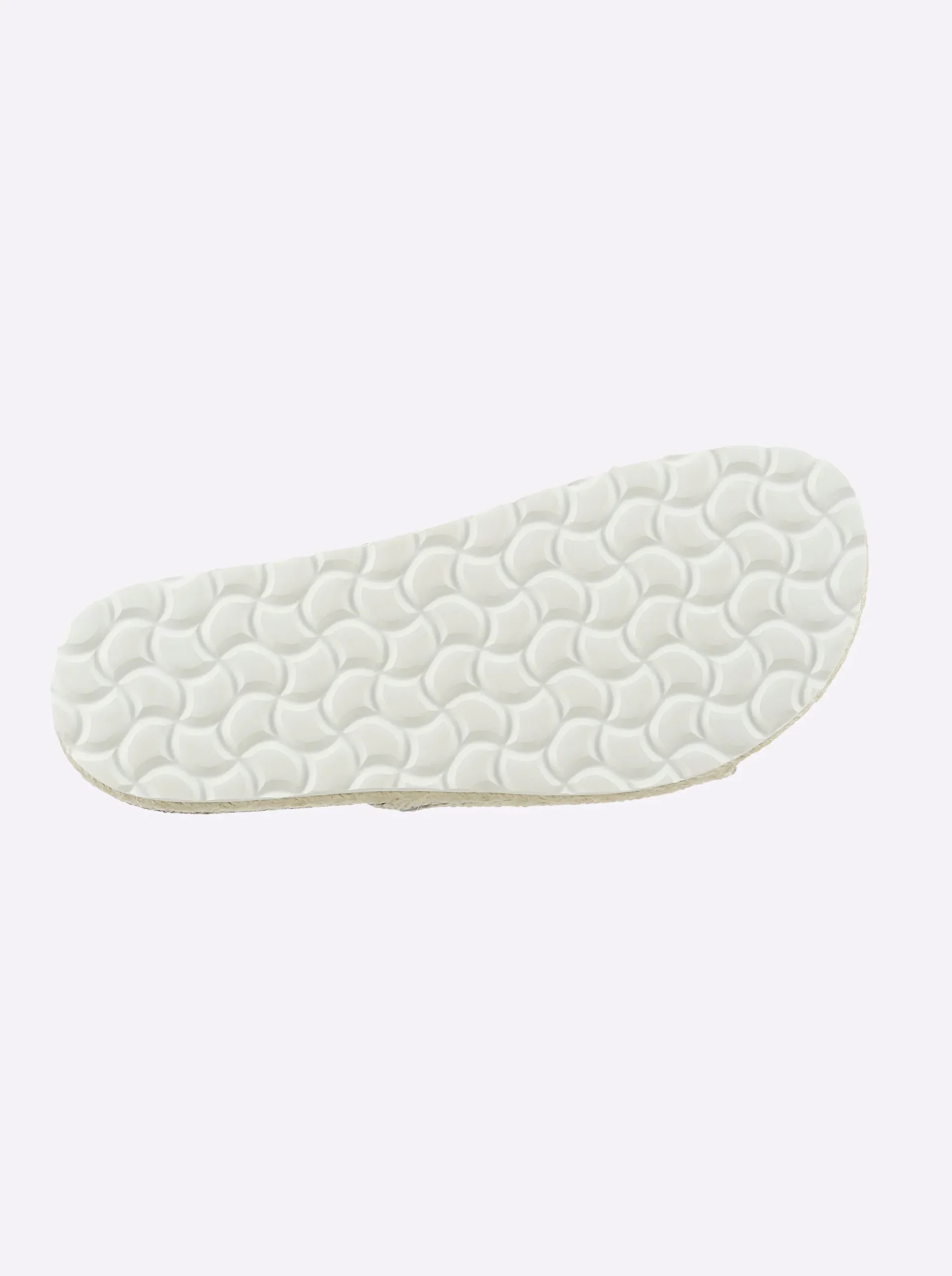 Pantoletten|Bio Time Pantolette mit Details in Bast-Optik marine