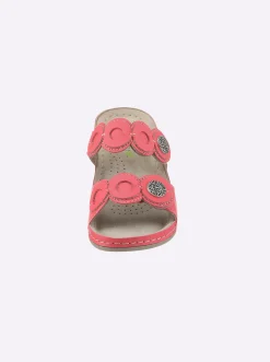 Pantoletten|Waldläufer Pantolette mit gepolsterter Laufsohle rot
