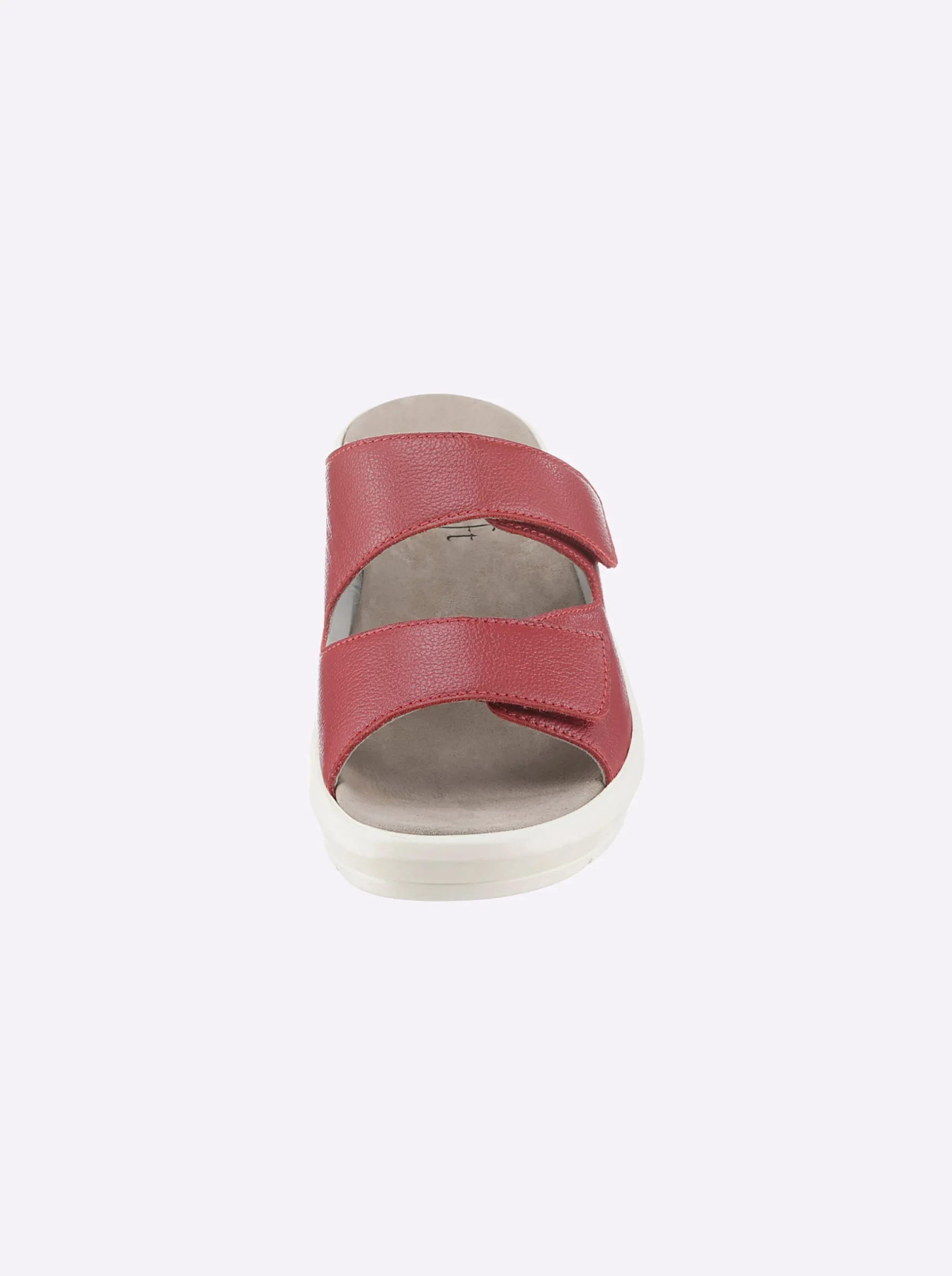Pantoletten|airsoft modern+ Pantolette mit Klett-Wechselfußbett kirsche
