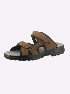Pantoletten|Jomos Pantolette mit Mehrfach-Klettverschluss camel