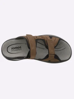 Pantoletten|Jomos Pantolette mit Mehrfach-Klettverschluss camel