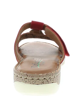 Pantoletten|Reflexan Pantolette mit sommerlicher Perforation kirsche