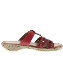Pantoletten|Reflexan Pantolette mit sommerlicher Perforation kirsche