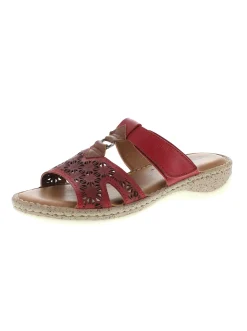 Pantoletten|Reflexan Pantolette mit sommerlicher Perforation kirsche