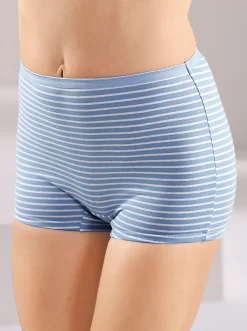 Unterhosen|wäschepur Panty 2xbleu-geringelt+2xbleu