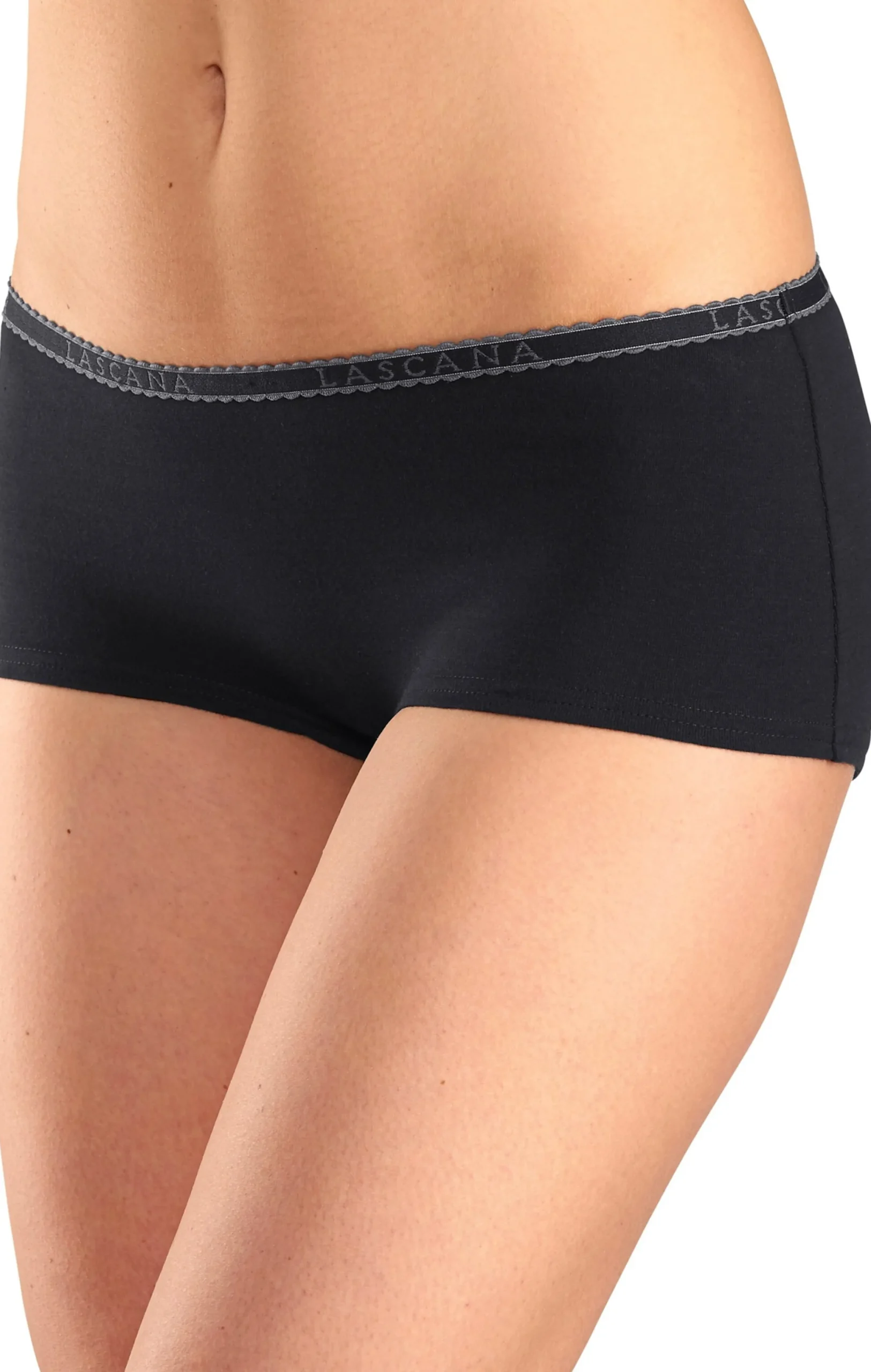 Unterhosen|LASCANA Panty schwarz,anthrazit