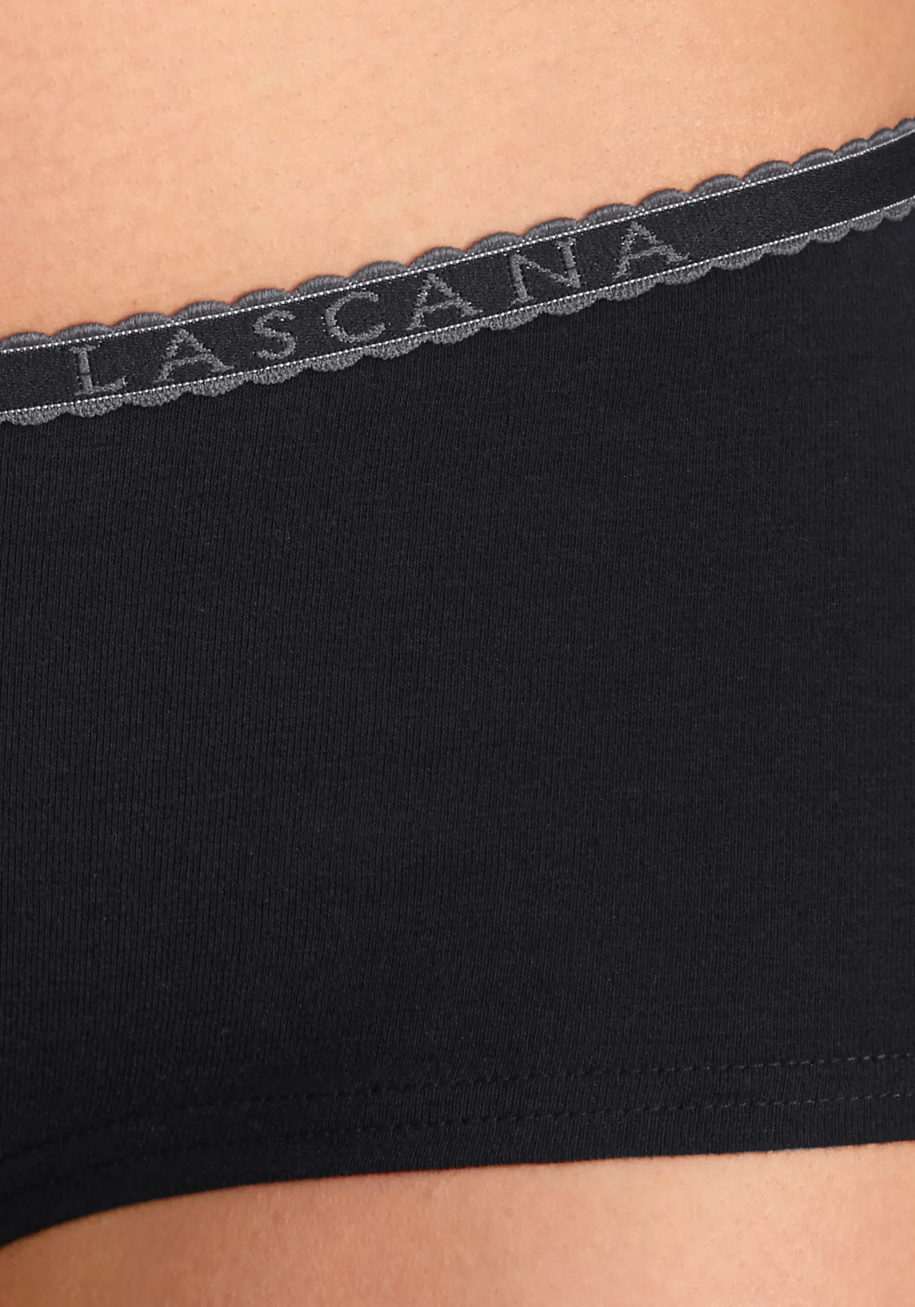 Unterhosen|LASCANA Panty schwarz,anthrazit