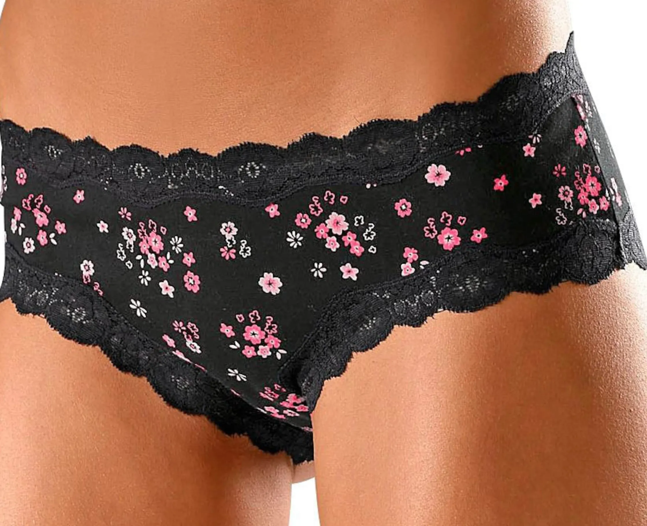 Unterhosen|Buffalo Panty koralle-geblümt,petrol-geblümt,schwarz-uni