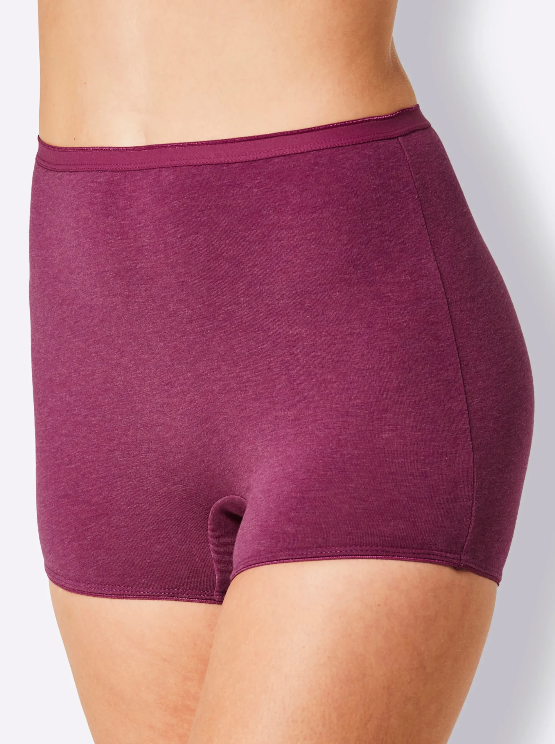 Unterhosen|wäschepur Panty 2xmalve-meliert+2xmarine-meliert