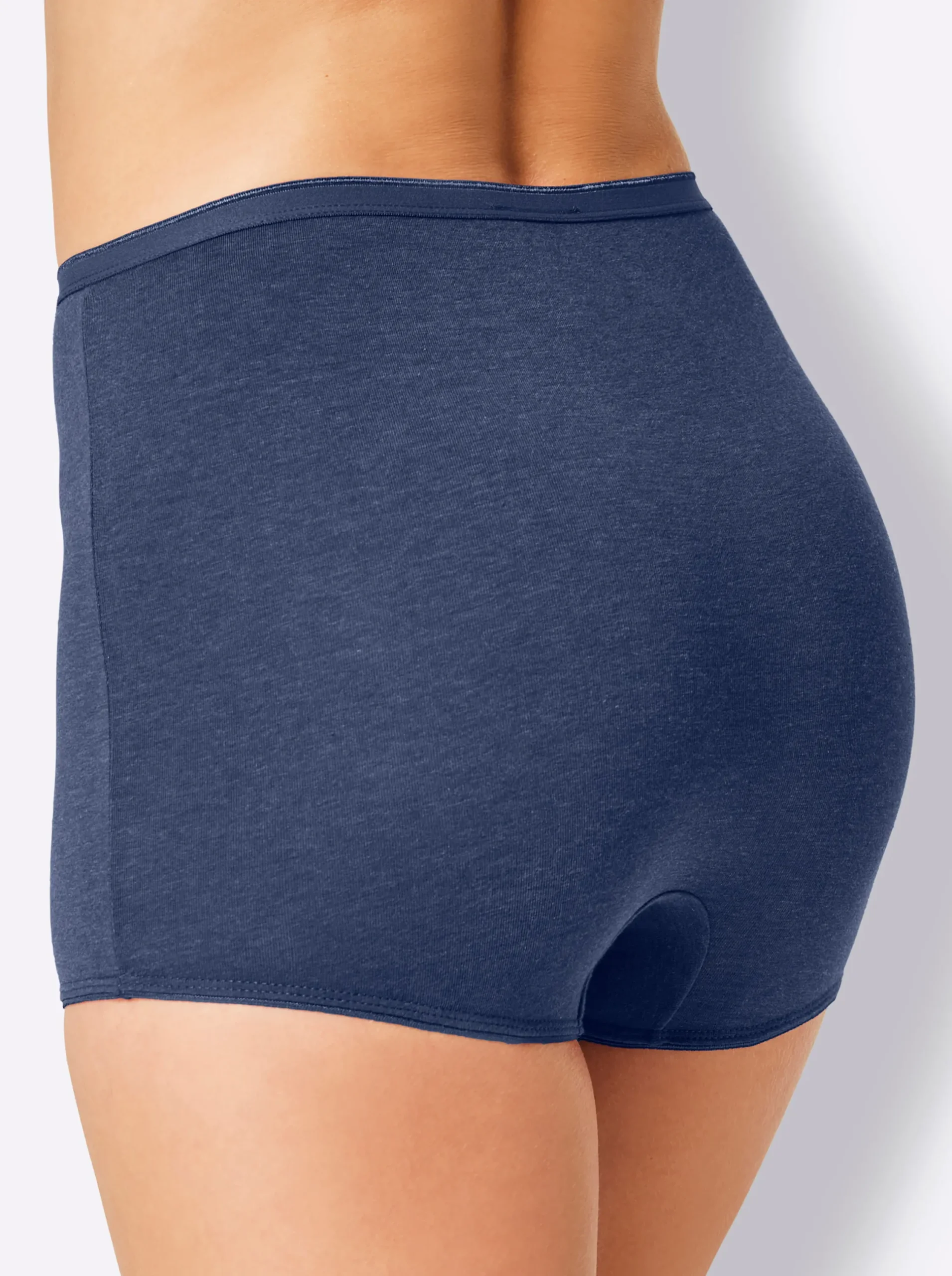 Unterhosen|wäschepur Panty 2xmalve-meliert+2xmarine-meliert