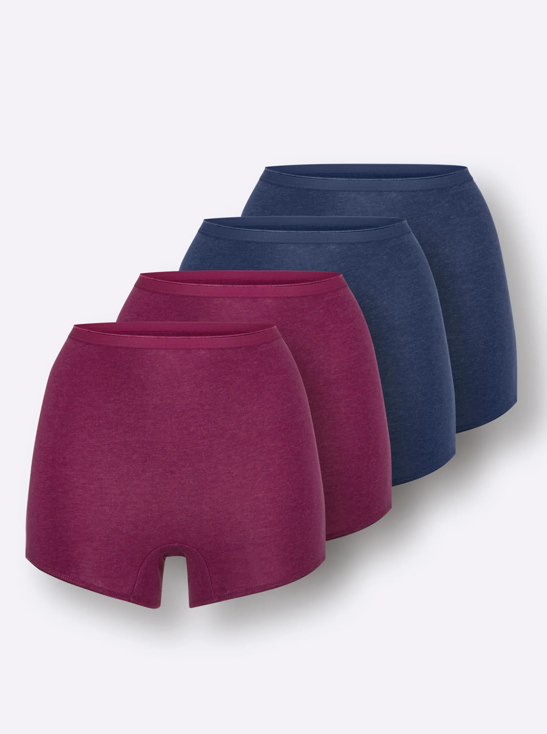 Unterhosen|wäschepur Panty 2xmalve-meliert+2xmarine-meliert