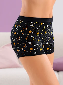 Unterhosen|wäschepur Panty schwarz-bedruckt