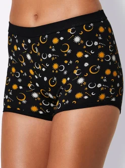 Unterhosen|wäschepur Panty schwarz-bedruckt