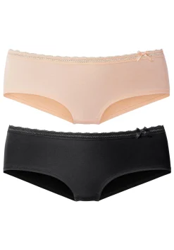 Unterhosen|Nuance Panty schwarz+toffee